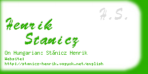 henrik stanicz business card